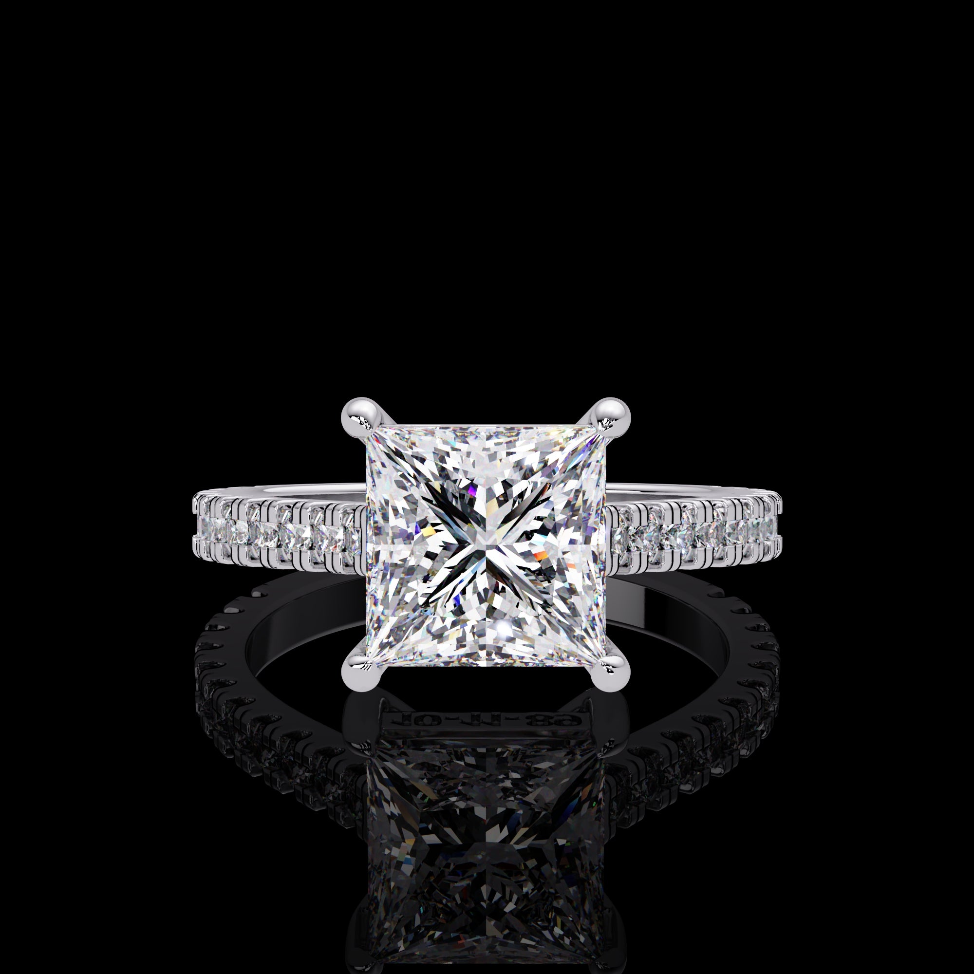 Elegance Princess-Cut Diamond Ring