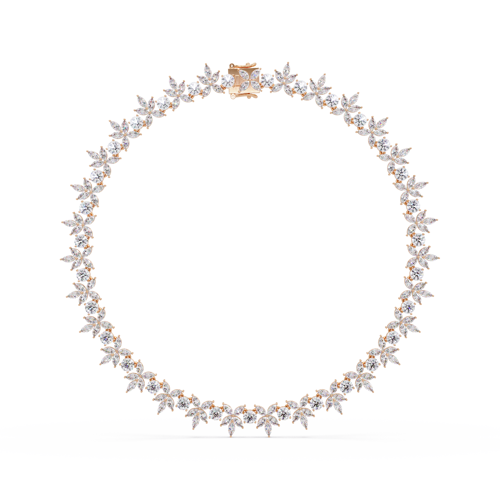 Marquise Diamond Leaf Necklace