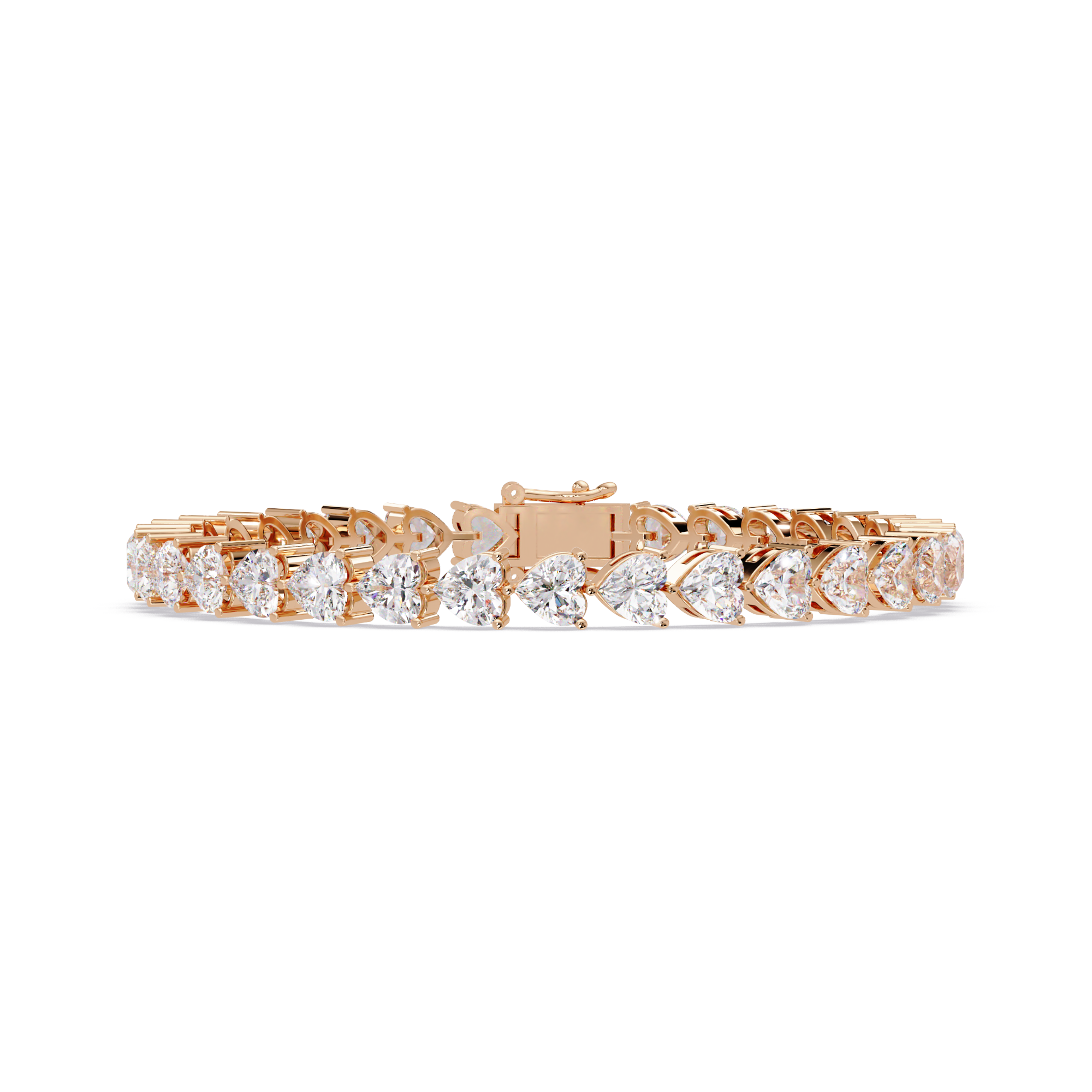 Heart Diamond Tennis Bracelet