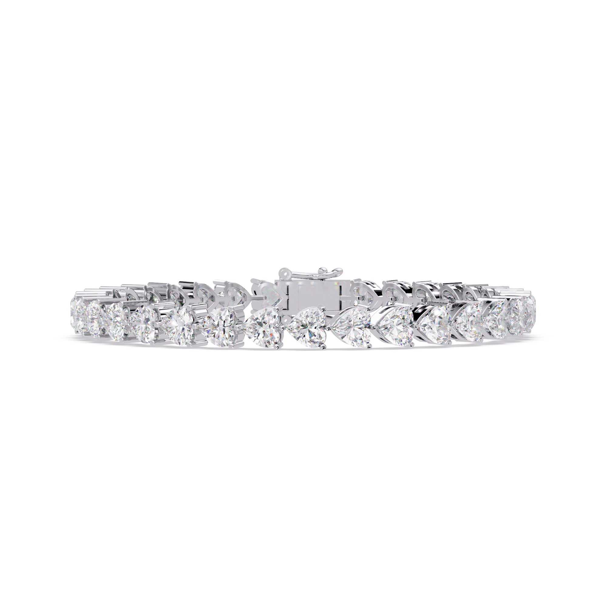 Heart Diamond Tennis Bracelet