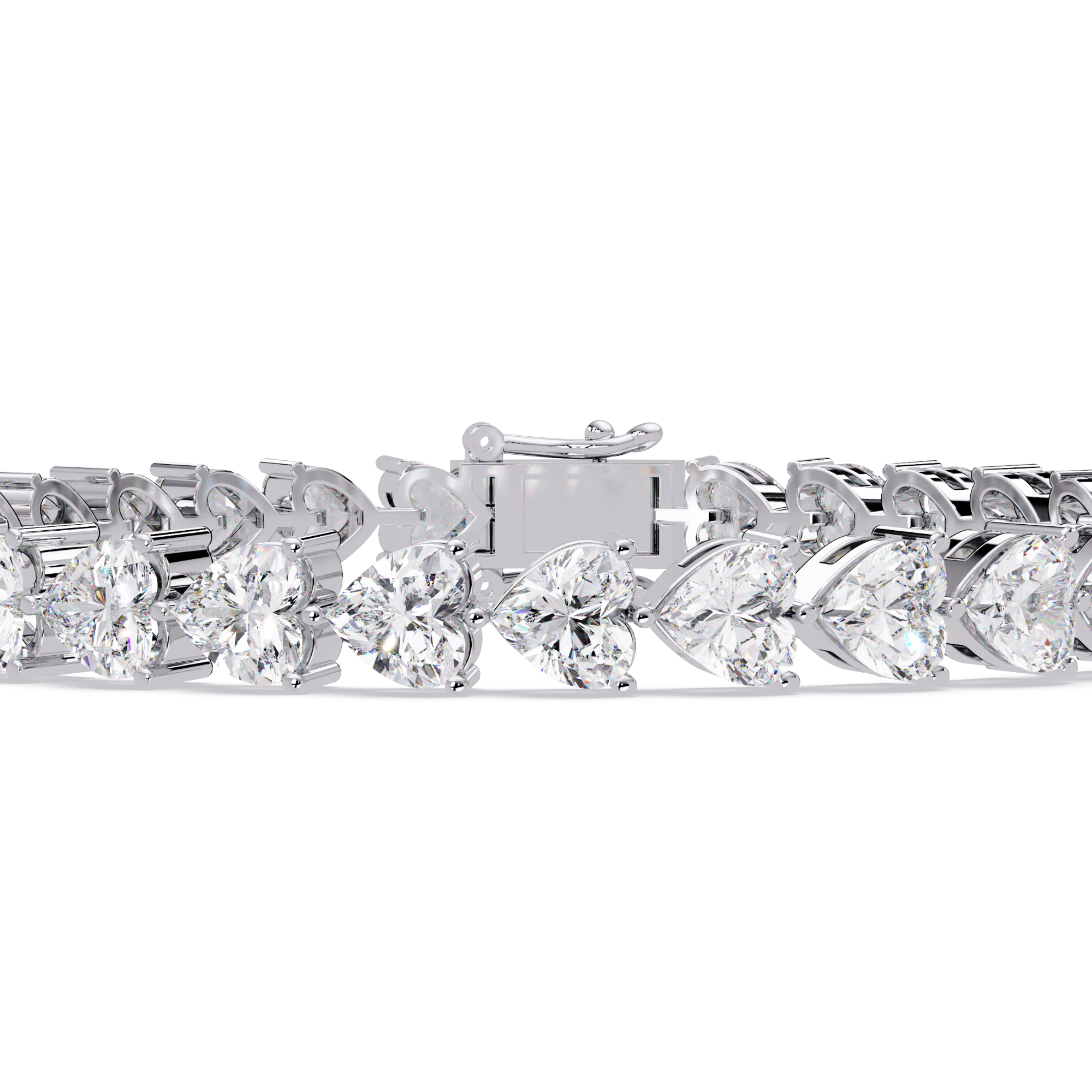 Heart Diamond Tennis Bracelet