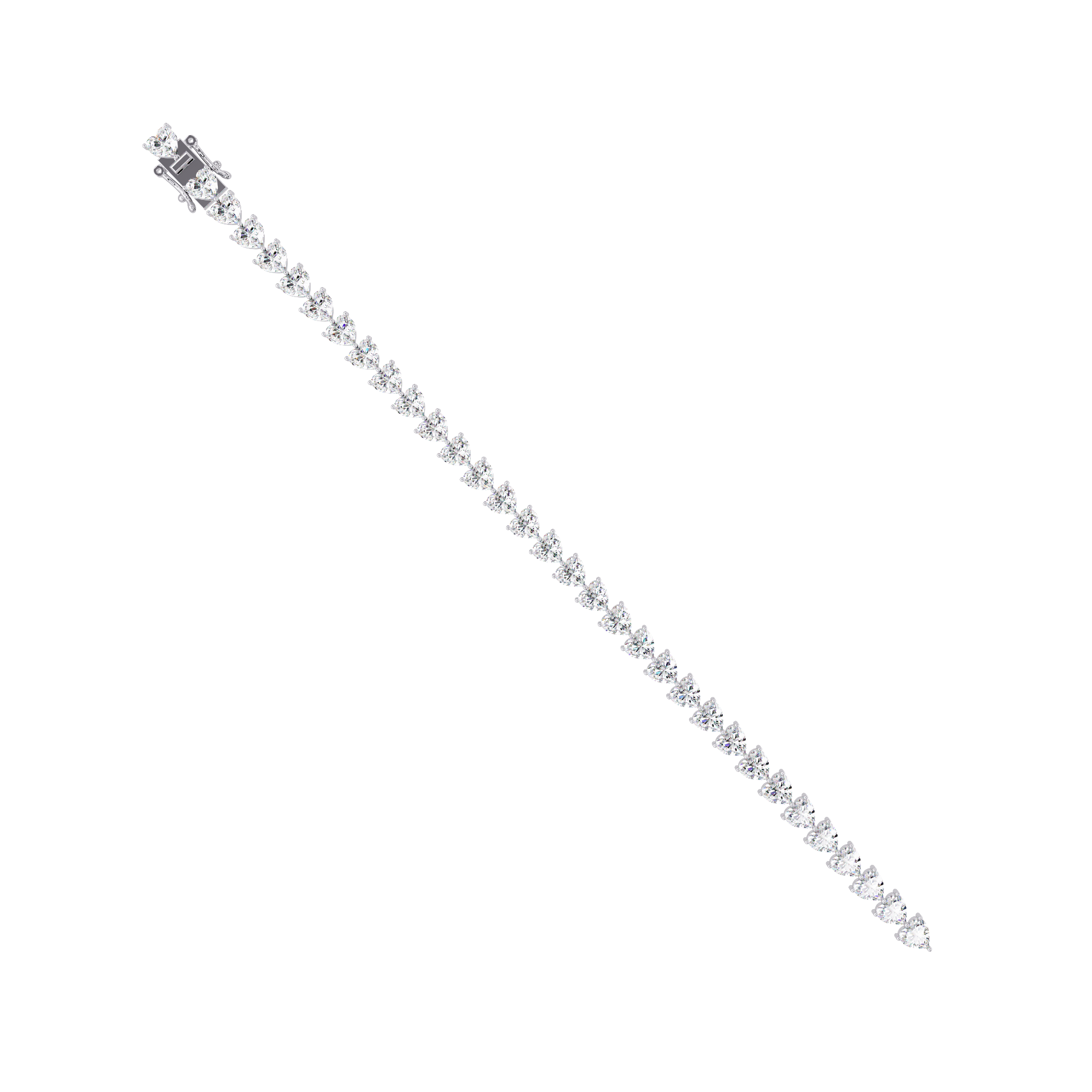 Heart Diamond Tennis Bracelet