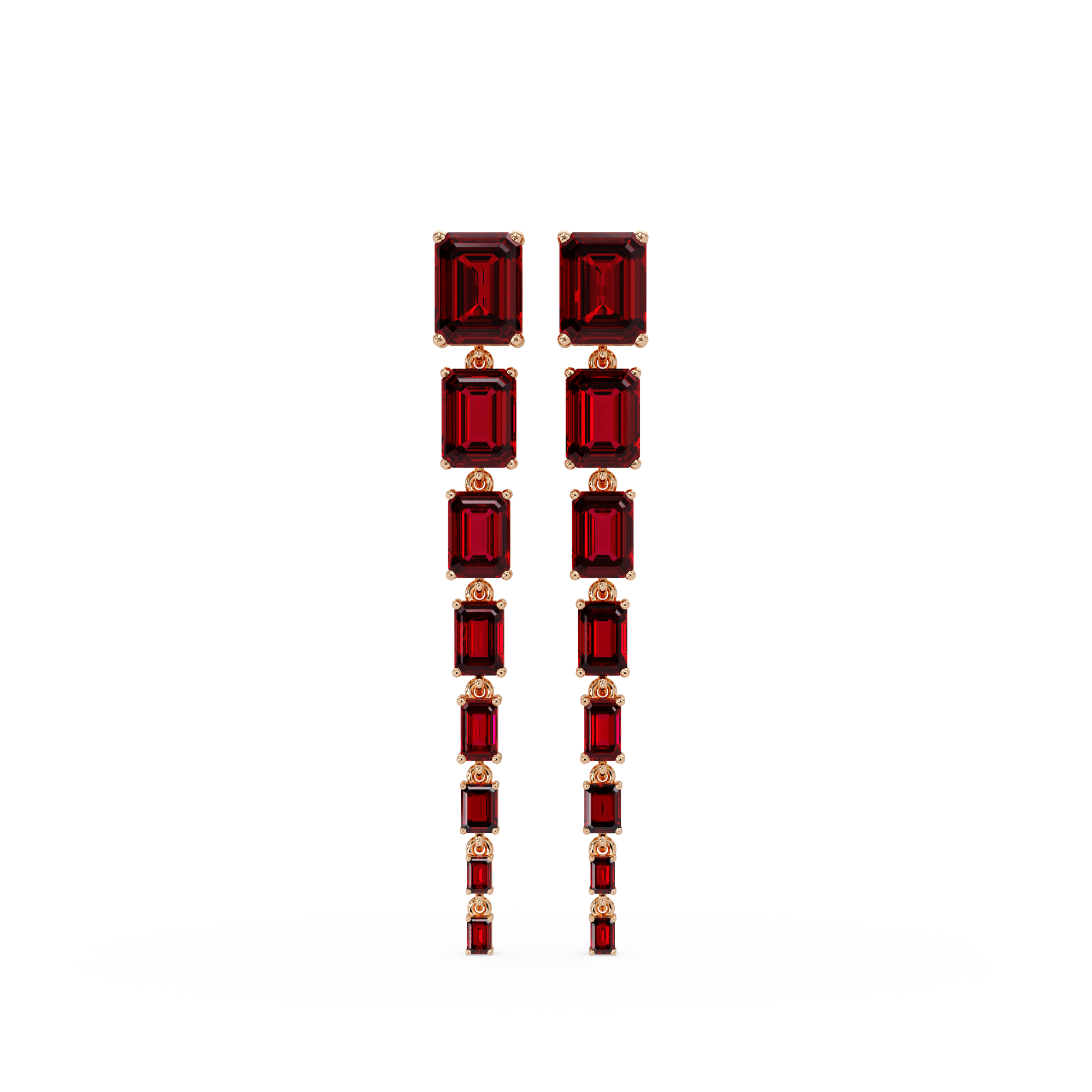 Empire Red Drop Earrings