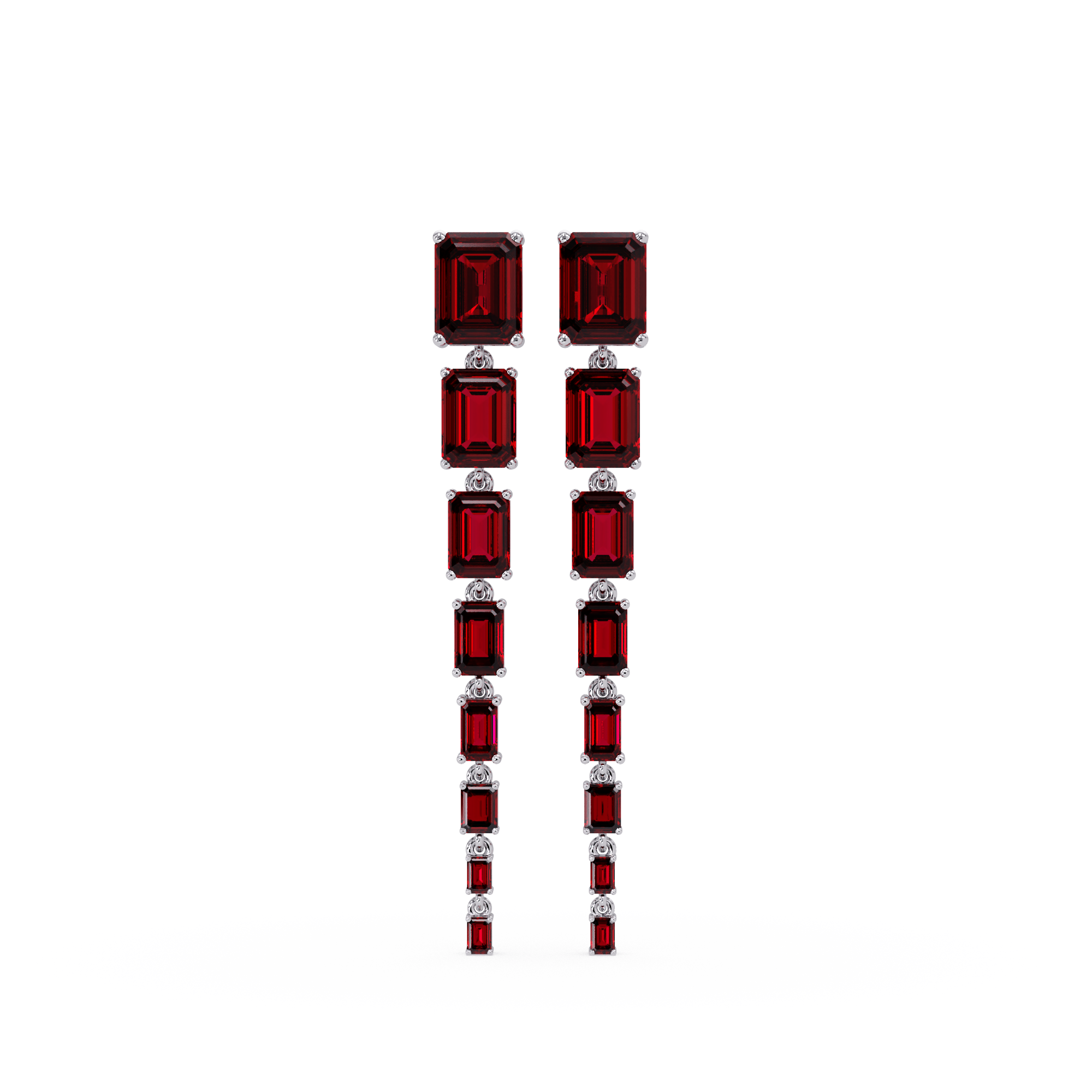 Empire Red Drop Earrings