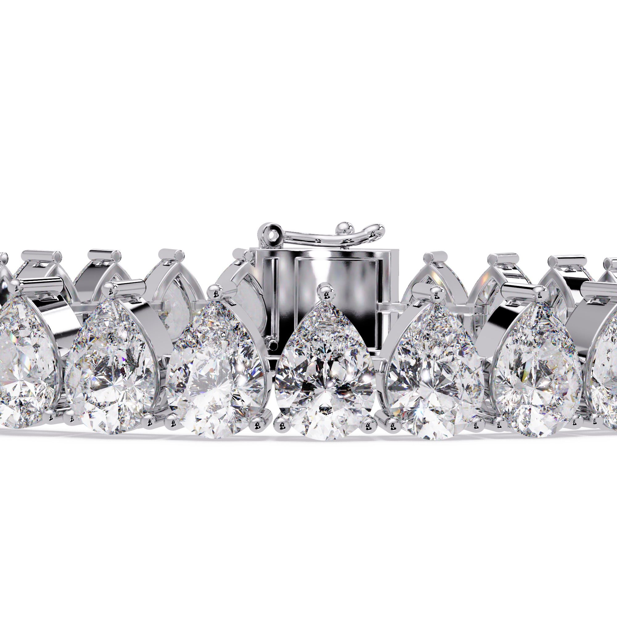 Pear Diamond Tennis Bracelet