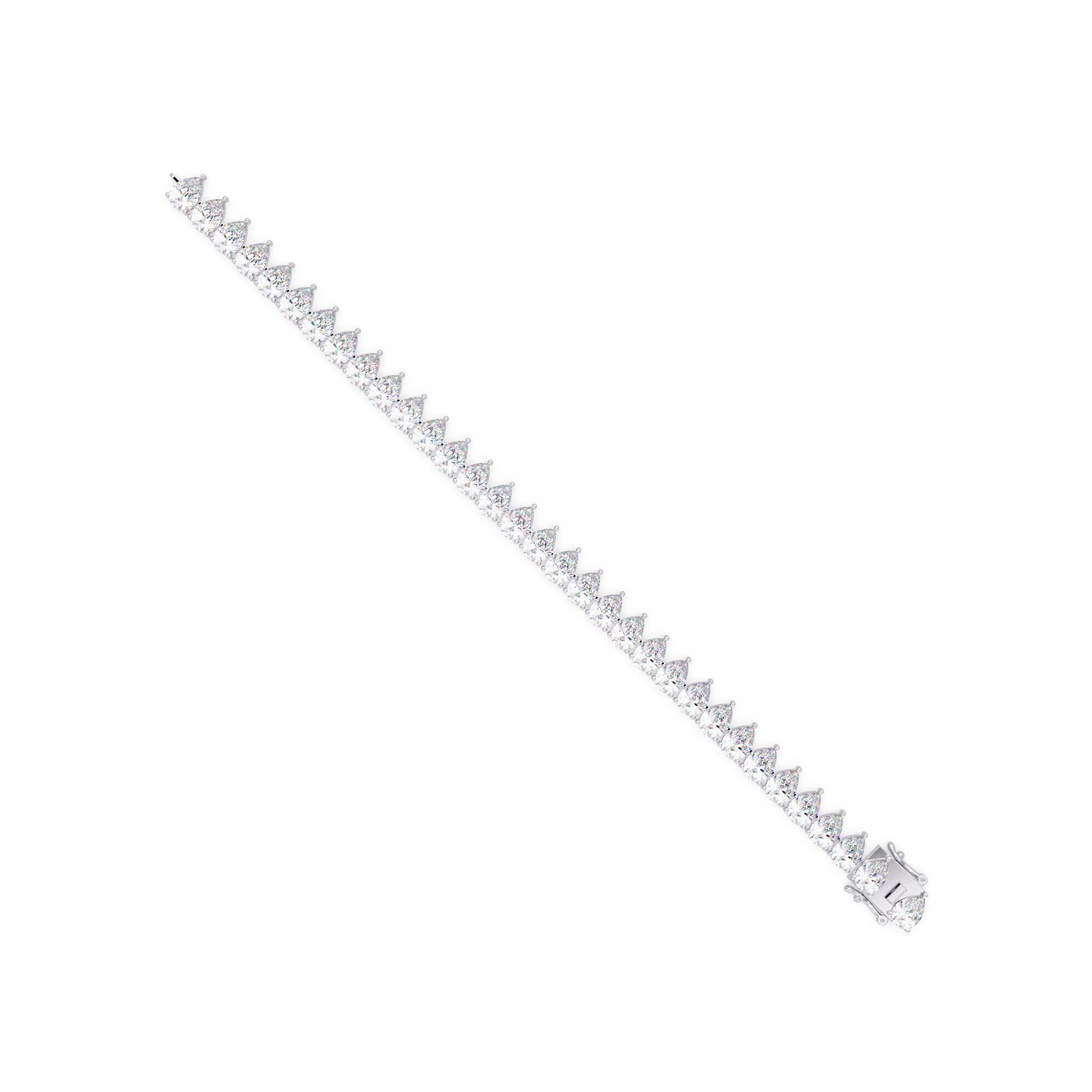 Pear Diamond Tennis Bracelet