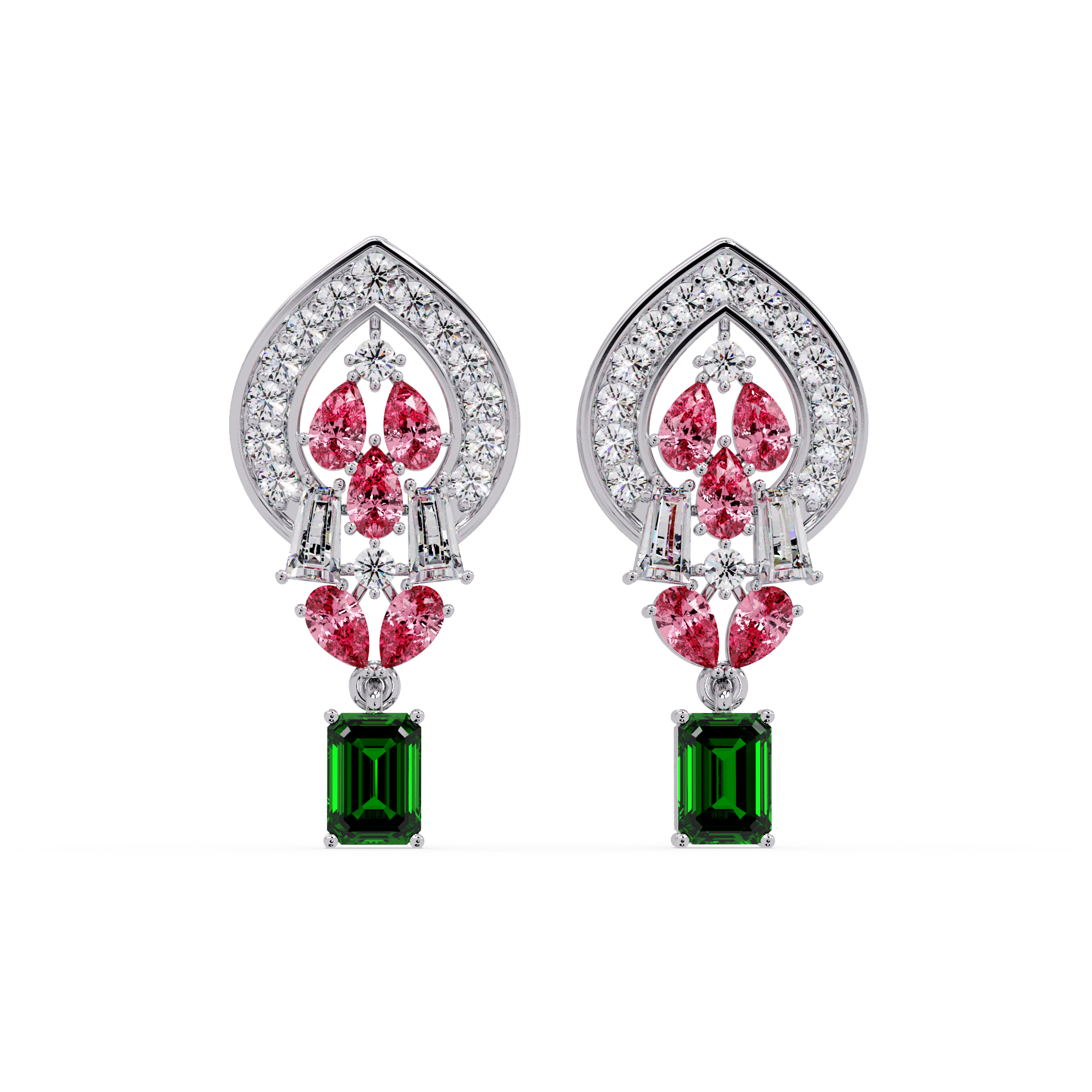 Pink Pear Shaped Earrings