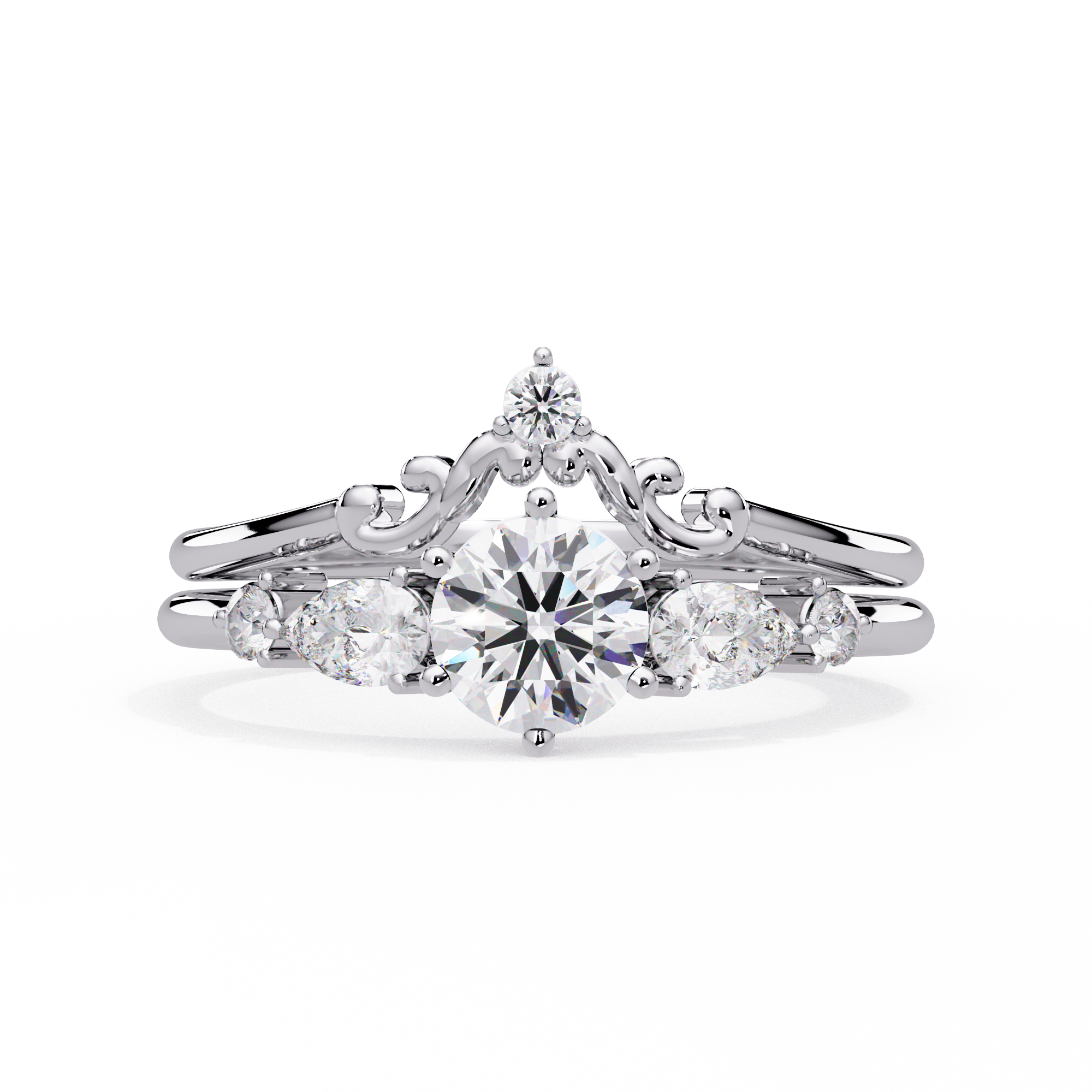 Royal Tiara Engagement Ring
