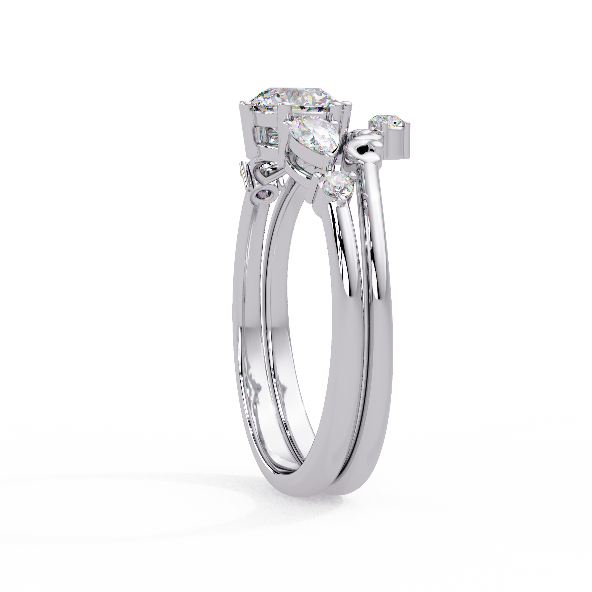 Royal Tiara Engagement Ring